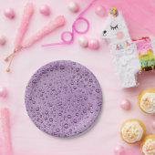 Lila Wassertröpfchen Pappteller (Party)