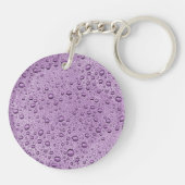 Lila Wassertröpfchen Schlüsselanhänger (Rückseite)
