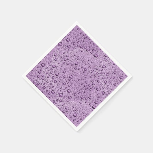 Lila Wassertröpfchen Serviette (Ecke)