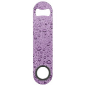 Lila Wassertröpfchen Speed Flaschenöffner (Rückseite)