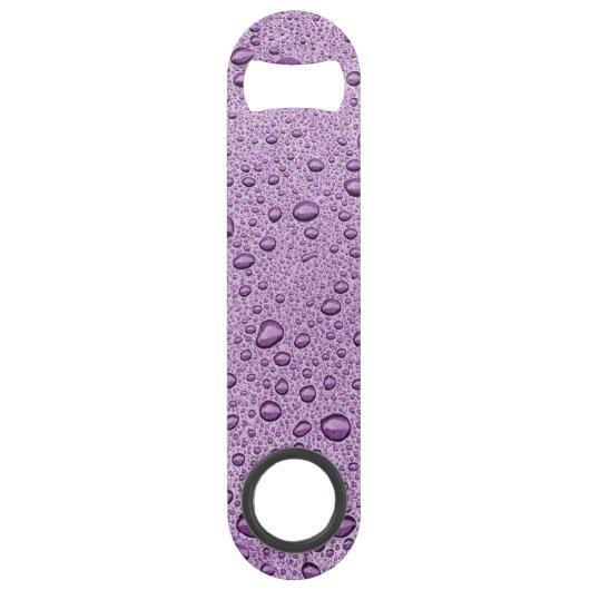 Lila Wassertröpfchen Speed Flaschenöffner (Rückseite)