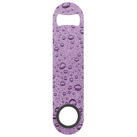 Lila Wassertröpfchen Speed Flaschenöffner (Vorderseite)
