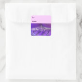 Lila Wassertropfen - Aufkleber (Tasche)