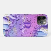 Lila Wassertropfen | Blue and White Ombre Case-Mate iPhone Hülle (Rückseite (Horizontal))