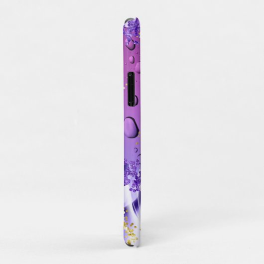 Lila Wassertropfen | Blue and White Ombre Case-Mate iPhone Hülle (Hinten/Rechts)