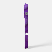 Lila Wassertropfenmuster iPhone Hülle (Linke Seite)