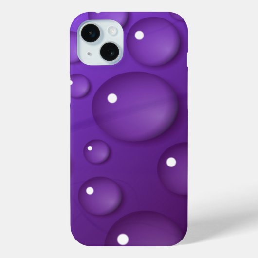 Lila Wassertropfmuster Case-Mate iPhone Hülle (Rückseite)