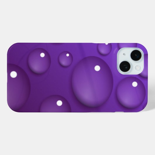 Lila Wassertropfmuster Case-Mate iPhone Hülle (Rückseite (Horizontal))