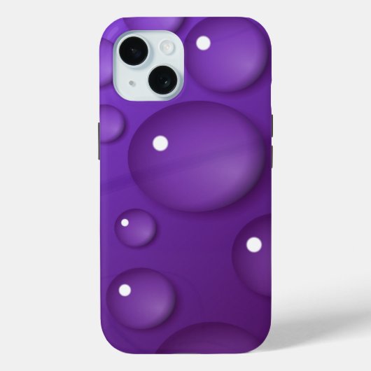 Lila Wassertropfmuster Case-Mate iPhone Hülle (Rückseite)