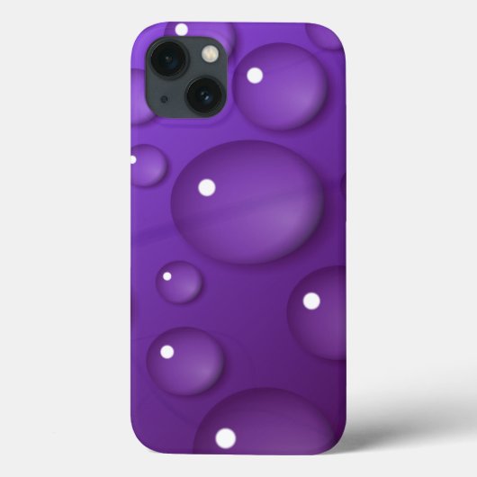 Lila Wassertropfmuster Case-Mate iPhone Hülle (Rückseite)