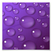 Lila Wassertropfmuster Fotodruck (Vorne)