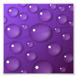 Lila Wassertropfmuster Fotodruck
