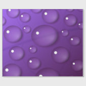 Lila Wassertropfmuster Geschenkpapier (Flach)