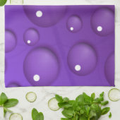 Lila Wassertropfmuster Handtuch (Gefaltet)