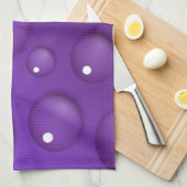 Lila Wassertropfmuster Handtuch (Viertel Falte)