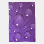 Lila Wassertropfmuster Handtuch (Vertikal)