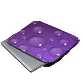 Lila Wassertropfmuster Laptopschutzhülle (Vorne Knopf)
