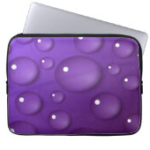 Lila Wassertropfmuster Laptopschutzhülle (Vorderseite)