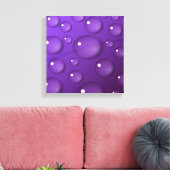 Lila Wassertropfmuster Leinwanddruck (Insitu (Wohnzimmer))