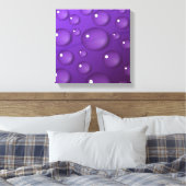 Lila Wassertropfmuster Leinwanddruck (Insitu (Schlafzimmer))