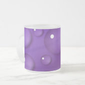 Lila Wassertropfmuster Mattglastasse (Vorderseite Links)