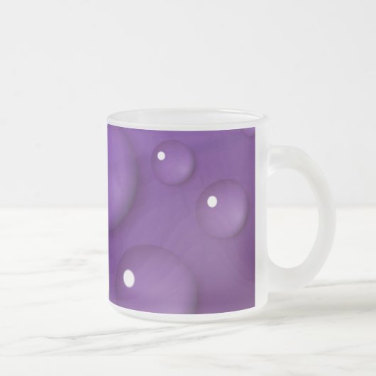 Lila Wassertropfmuster Mattglastasse (Rechts)