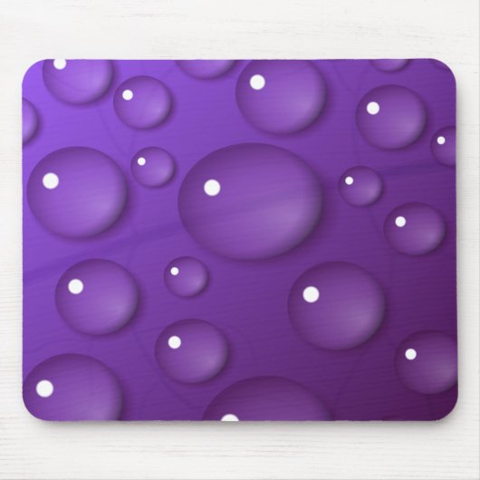 Lila Wassertropfmuster Mousepad (Vorne)