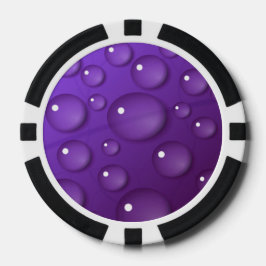 Lila Wassertropfmuster Pokerchips