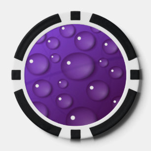 Lila Wassertropfmuster Pokerchips