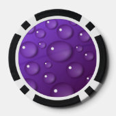 Lila Wassertropfmuster Pokerchips (Rückseite)