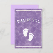 Lila Watercolor Baby Duschkopf-Rechteck Vorlage (Vorne/Hinten)