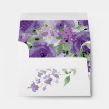 Lila Watercolor-Blumenantwort