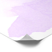 Lila Watercolor Gold Willkommensschild Poster (Ecke)