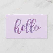 Lila Watercolor Hello Typografy