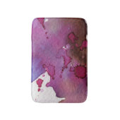 Lila Watercolor-Hintergrund Badematte (Vorderseite Vertikal)