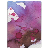 Lila Watercolor-Hintergrund Klemmbrett (Rückseite)