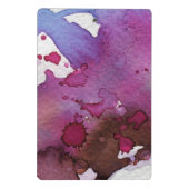 Lila Watercolor-Hintergrund Mini Klemmbrett (Rückseite)