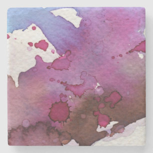 Lila Watercolor-Hintergrund Steinuntersetzer