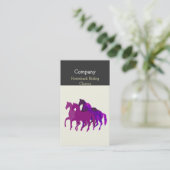 Lila Watercolor-künstlerisches Pferdelaufen Visitenkarte (Stehend Vorderseite)