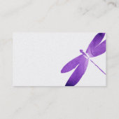 Lila Watercolor-Libellen-Geschäfts-Karten Visitenkarte (Rückseite)