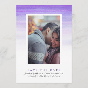 Lila Watercolor Ombre   Foto Save the Date
