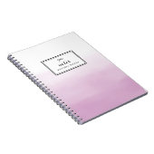 Lila Watercolor Ombre Personalisiert Notizblock (Rechte Seite)