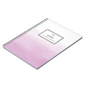 Lila Watercolor Ombre Personalisiert Notizblock (Linke Seite)