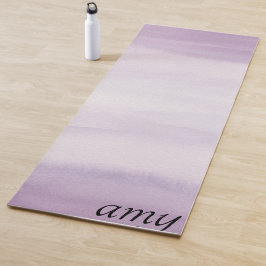 Lila Watercolor Ombre Personalisiert Yogamatte