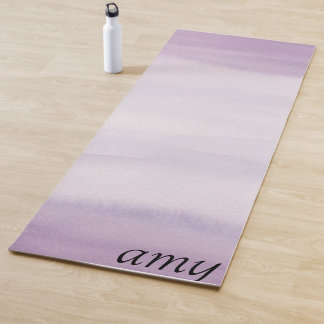 Lila Watercolor Ombre Personalisiert Yogamatte