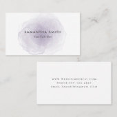 Lila Watercolor Visitenkarte (Vorne/Hinten)