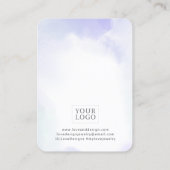 Lila Watercolor Wash Earring Juwelendisplay Visitenkarte (Rückseite)