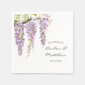 Lila Watercolor Wisteria Wedding Napkins Serviette (Vorderseite)