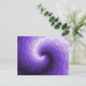 Lila Wave Abstrakt Digital Design Postkarte (Stehend Vorderseite)