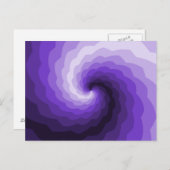 Lila Wave Abstrakt Digital Design Postkarte (Vorne/Hinten)